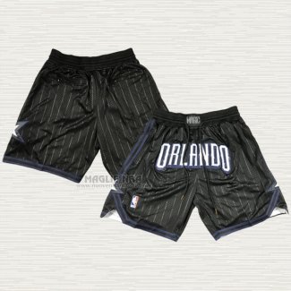 Pantaloncini Orlando Magic Citta Just Don 2022-23 Nero