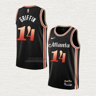 Maglia AJ Griffin NO 14 Atlanta Hawks Citta 2022-23 Nero