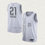 Maglia Aaron Wiggins NO 21 Oklahoma City Thunder Citta 2021-22 Bianco