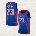 Maglia Blake Griffin NO 23 Detroit Pistons Citta 2020-21 Blu