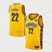 Maglia Caris Levert NO 22 Brooklyn Nets Citta 2020-21 Giallo