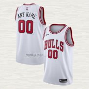 Maglia Chicago Bulls Personalizzate Association Bianco