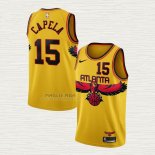 Maglia Clint Capela NO 15 Atlanta Hawks Citta 2021-22 Giallo