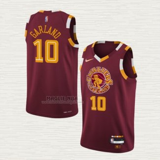 Maglia Darius Garland NO 10 Cleveland Cavaliers Citta Rosso