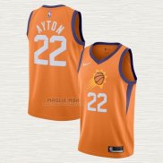 Maglia DeAndre Ayton NO 22 Phoenix Suns Statement Arancione