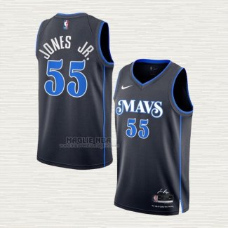 Maglia Derrick Jones JR. NO 55 Dallas Mavericks Citta 2023-24 Blu