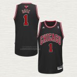 Maglia Derrick Rose NO 1 Chicago Bulls Nero