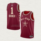 Maglia Devin Booker NO 1 Phoenix Suns All Star 2024 Rosso