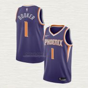 Maglia Devin Booker NO 1 Phoenix Suns Icon 2021 Viola