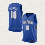 Maglia Evan Fournier NO 10 Orlando Magic Statement Edition Blu