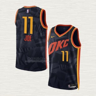 Maglia Isaiah Joe NO 11 Oklahoma City Thunder Citta 2023-24 Nero