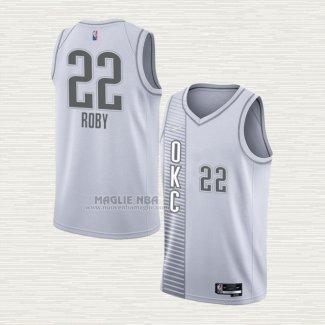 Maglia Isaiah Roby NO 22 Oklahoma City Thunder Citta 2021-22 Bianco