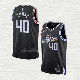 Maglia Ivica Zubac NO 40 Los Angeles Clippers Citta 2022-23 Nero