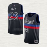 Maglia Jaden Ivey NO 23 Detroit Pistons Statement 2022-23 Nero