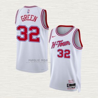 Maglia Jeff Green NO 32 Houston Rockets Citta 2023-24 Bianco