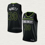 Maglia Josh Minott NO 20 Minnesota Timberwolves Statement 2022-23 Nero