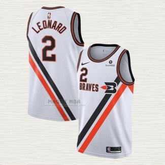 Maglia Kawhi Leonard NO 2 Los Angeles Clippers Classic 2019-20 Bianco