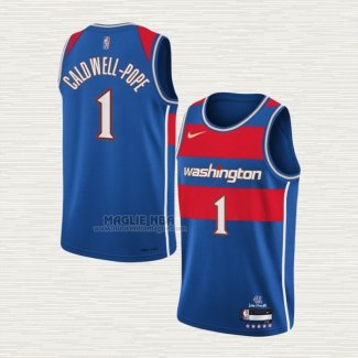 Maglia Kentavious Caldwell-Pope NO 1 Washington Wizards Citta 2021-22 Blu