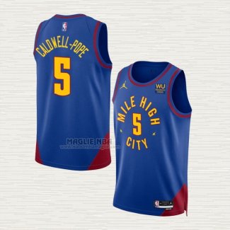 Maglia Kentavious Caldwell-Pope NO 5 Denver Nuggets Statement 2022-23 Blu