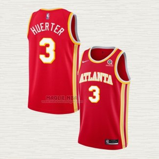 Maglia Kevin Huerter NO 3 Atlanta Hawks Icon 2020-21 Rosso