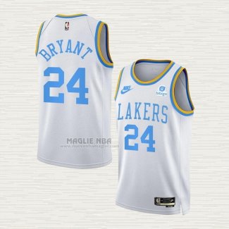 Maglia Kobe Bryant NO 24 Los Angeles Lakers Classic 2022-23 Bianco