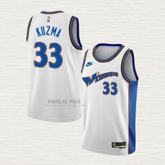 Maglia Kyle Kuzma NO 33 Washington Wizards Classic 2022-23 Bianco