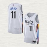 Maglia Kyrie Irving NO 11 Brooklyn Nets Citta 2022-23 Bianco