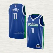 Maglia Kyrie Irving NO 11 Dallas Mavericks Citta 2022-23 Blu