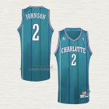 Maglia Larry Johnson NO 2 Charlotte Hornets Throwback Blu