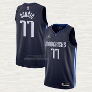 Maglia Luka Doncic NO 77 Dallas Mavericks Statement 2020-21 Blu