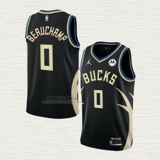 Maglia Marjon Beauchamp NO 0 Milwaukee Bucks Statement 2022-23 Nero