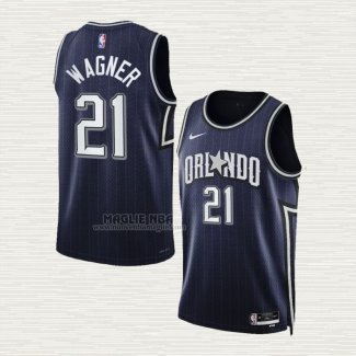 Maglia Moritz Wagner NO 21 Orlando Magic Citta 2023-24 Blu