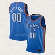 Maglia Oklahoma City Thunder Personalizzate Icon 2017-18 Blu