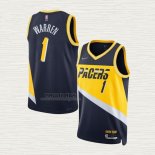 Maglia T.J. Warren NO 1 Indiana Pacers Citta 2021-22 Blu