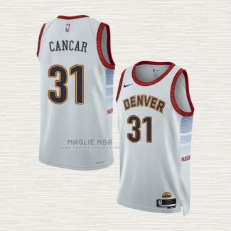 Maglia Vlatko Cancar NO 31 Denver Nuggets Citta 2022-23 Bianco