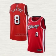 Maglia Zach Lavine NO 8 Chicago Bulls Citta 2021-22 Rosso