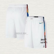 Pantaloncini Brooklyn Nets Citta 2022-23 Bianco