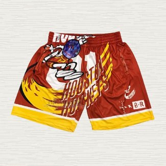 Pantaloncini Houston Rockets x Cactus Jack Rosso