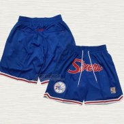 Pantaloncini Philadelphia 76ers Just Don Blu