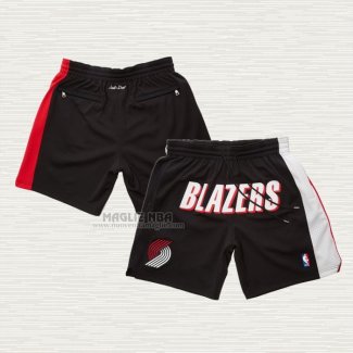 Pantaloncini Portland Trail Blazers Just Don Nero