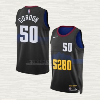 Maglia Aaron Gordon NO 50 Denver Nuggets Citta 2023-24 Nero