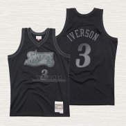 Maglia Allen Iverson NO 3 Philadelphia 76ers Hardwood Classics 1997-98 Nero