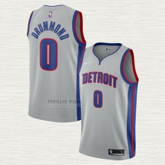 Maglia Andre Drummond NO 0 Detroit Pistons Statement Grigio