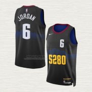 Maglia Deandre Jordan NO 6 Denver Nuggets Citta 2023-24 Nero