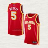 Maglia Dejounte Murray NO 5 Atlanta Hawks Icon 2022-23 Rosso