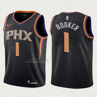 Maglia Devin Booker NO 1 Bambino Phoenix Suns Statement 2017-18 Nero