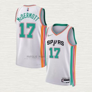 Maglia Doug McDermott NO 17 San Antonio Spurs Citta 2021-22 Bianco