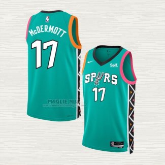 Maglia Doug Mcdermott NO 17 San Antonio Spurs Citta 2022-23 Verde