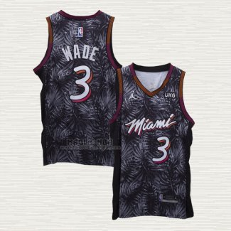 Maglia Dwyane Wade NO 3 Miami Heat Fashion Royalty Nero