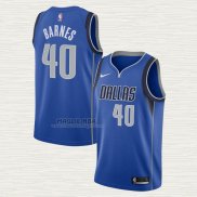 Maglia Harrison Barnes NO 40 Dallas Mavericks Icon Blu